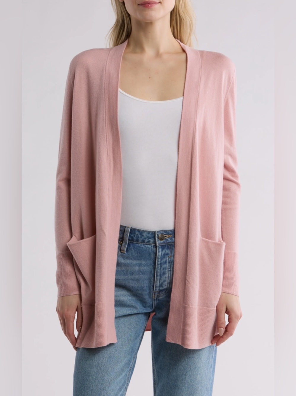 NWT Nordstrom open front Cardigan with pockets Size Small